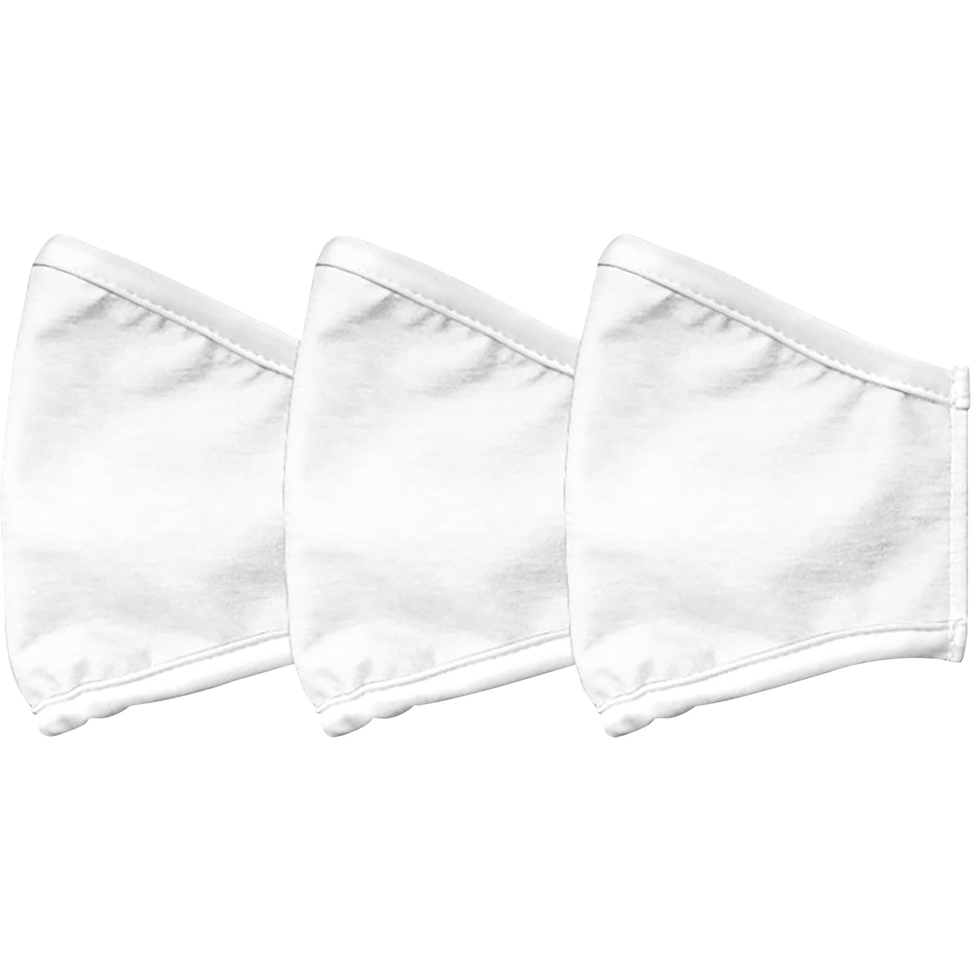 Badger Alleson 3-Ply White Face Masks, 3-Pack, Unisex